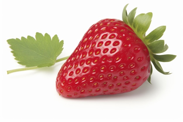 Vibrant red strawberry isolated on a clean white background for enhanced search visibility