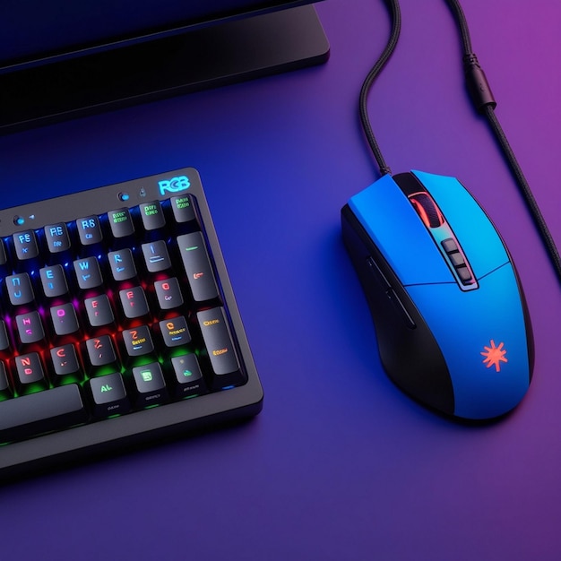 Vibrant RGB Gaming Keyboard and Mouse