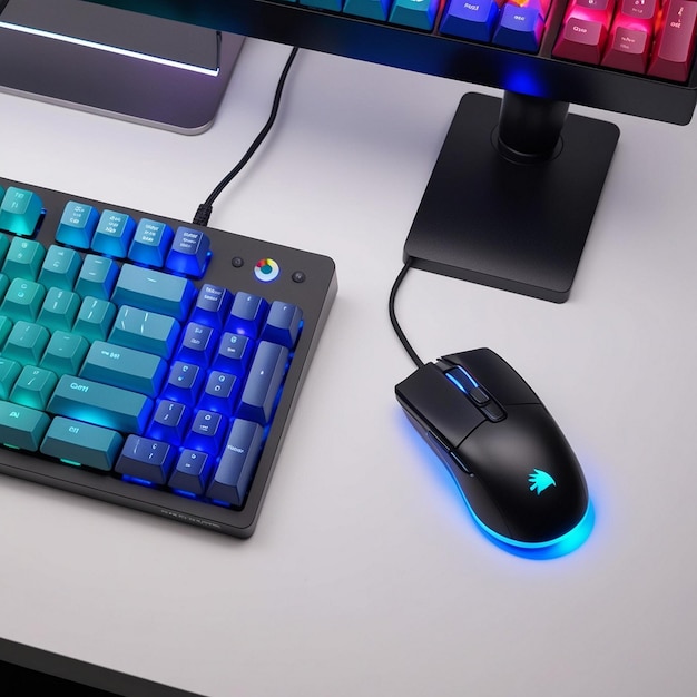 Vibrant RGB Gaming Keyboard and Mouse