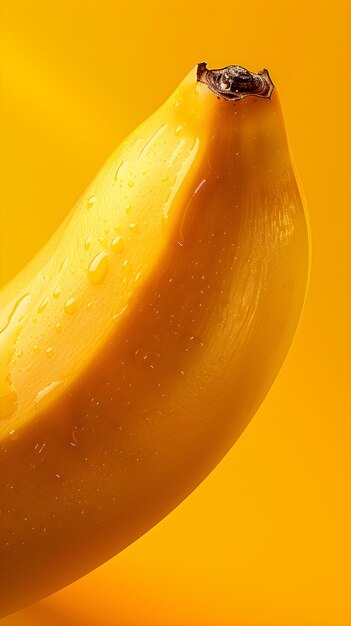 Vibrant Ripe Banana Celebrating Organic Beauty in Natural Form and Bold Color