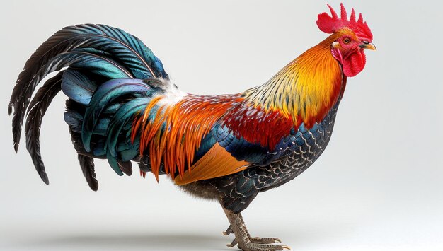 A Vibrant Rooster with Stunning Feathers