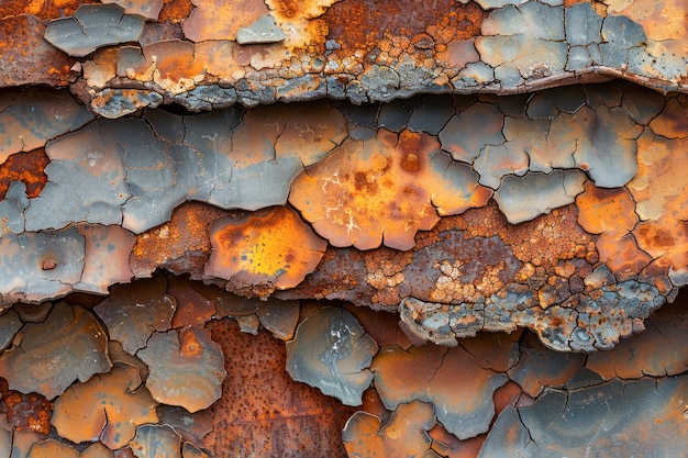 Vibrant Rusty Metal Texture Detail A Perfect Abstract Background for Design Projects