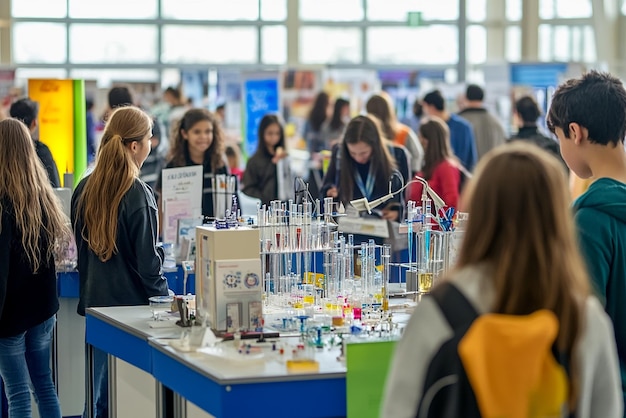 Photo vibrant science and education fair showcase