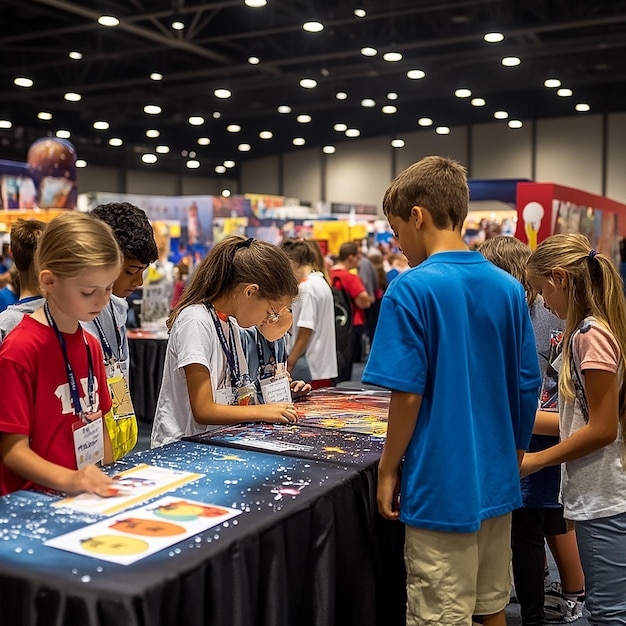 Photo vibrant science and education fair showcase