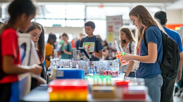 Photo vibrant science and education fair showcase