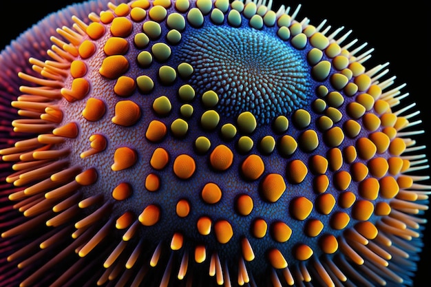 Vibrant Sea Urchin Wonders A Colorful Underwater Exploration Generative AI