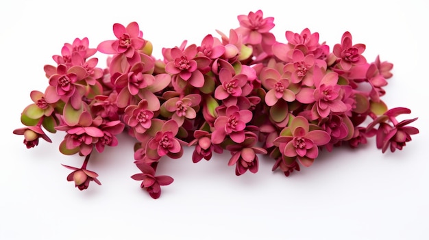 Vibrant Sedum Plant on white background