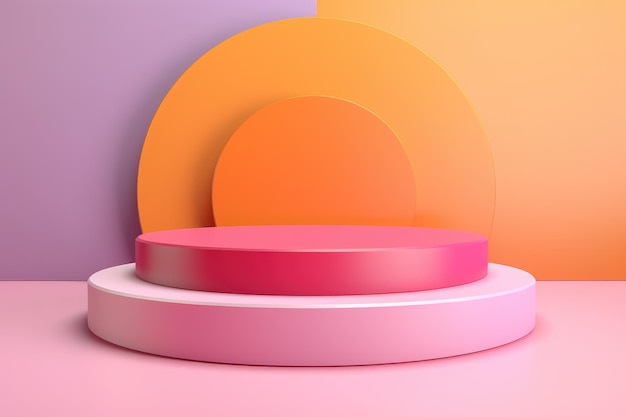 Vibrant Semicircle Stage An EyeCatching Pedestal for Kid Product Display