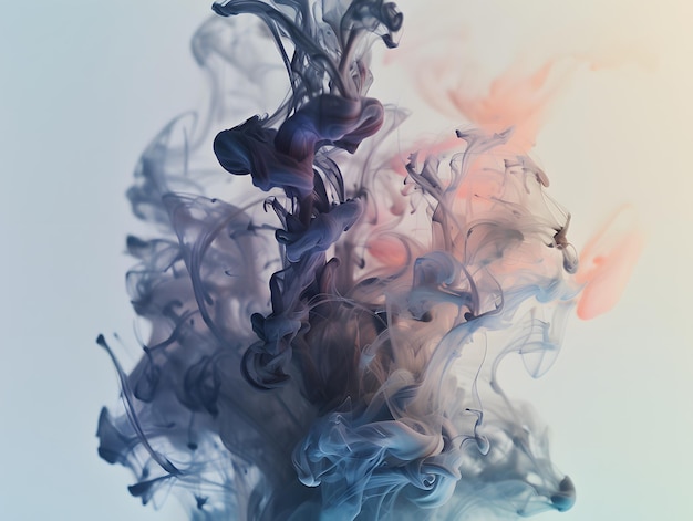 Photo vibrant smoke in abstract swirls