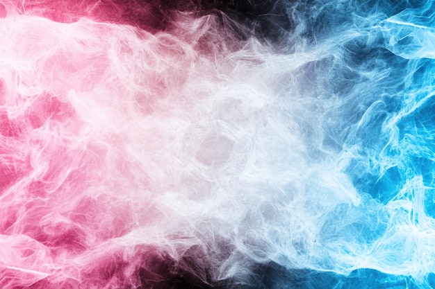 Photo vibrant smoke swirls of pink and blue