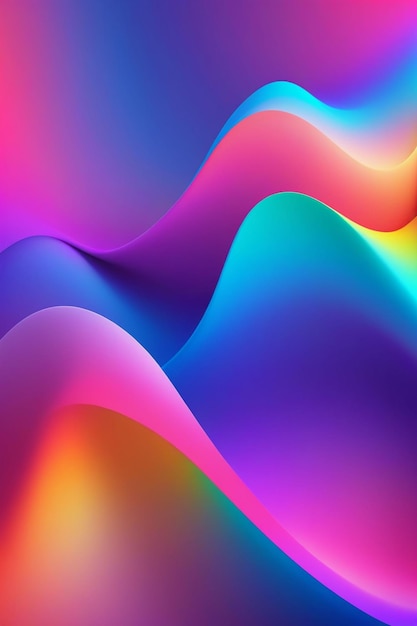 Vibrant smooth gradient background vertical composition