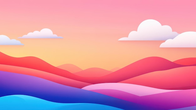 A vibrant soft gradient background with dynamic shadows enhancing