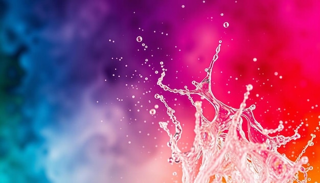 Vibrant splashing paint with droplets colorful backgrounds