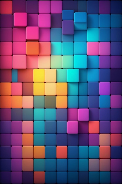 Photo vibrant squares abstract background vertical composition