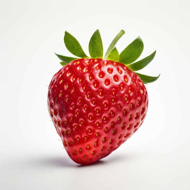 Vibrant Strawberry On White Hd Background Innovative Techniques