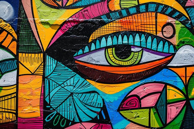 Vibrant street art for desktop wallpaper designs