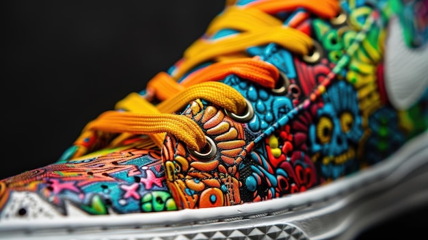 Vibrant street artinspired sneaker customization