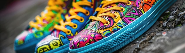 Photo vibrant street artinspired sneaker customization