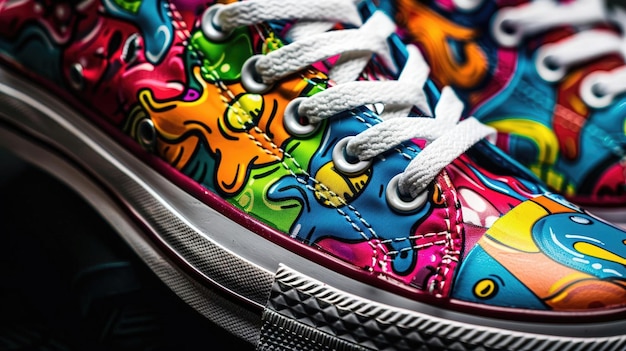 Photo vibrant street artinspired sneaker customization