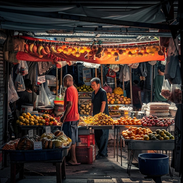 A vibrant street photography series capturing the essence of a bustling city market