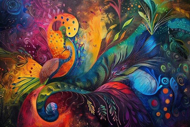 Vibrant studio art inspired by colorful canvas painting