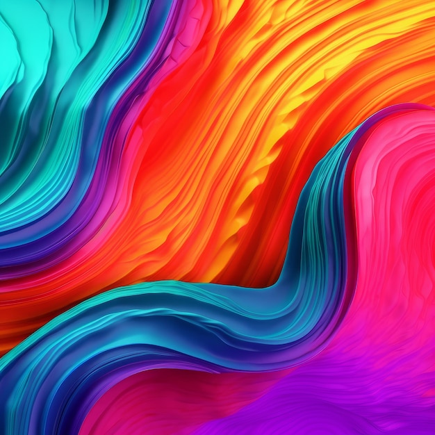 Vibrant Summer Themed 3D Abstract Background