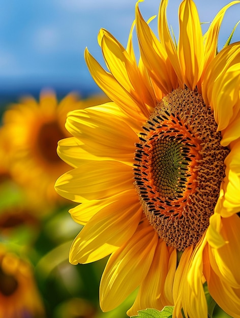 Vibrant Sunflower Bloom in Summer Sunshine