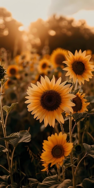 Vibrant Sunflower Field