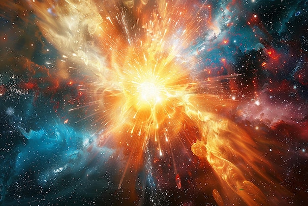 Vibrant supernova desktop wallpaper showcasing cosmic energy explosion