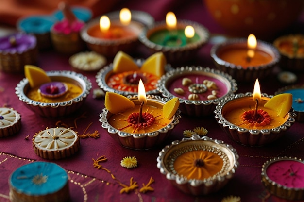 Photo vibrant and sweet diwali delights