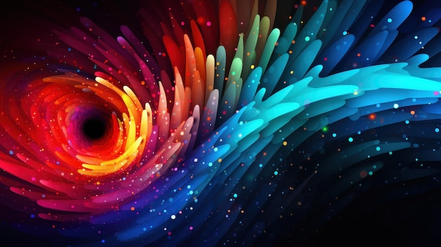 Photo vibrant swirl of abstract colors background