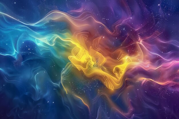 Vibrant and swirling colorful nebula abstract background cosmic digital illustration in space Perfect for fantasy art Bright pattern and design