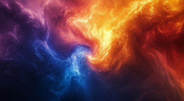 Photo vibrant swirling colors create a cosmic effect in a stunning abstract design