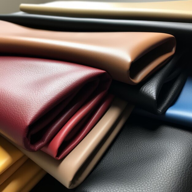 Vibrant Synthetic Leather Sheets With Realistic Detailing And Bold Chromaticity