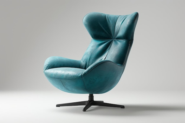 Vibrant Tosca Leather Swivel Armchair Modern Living Room Design