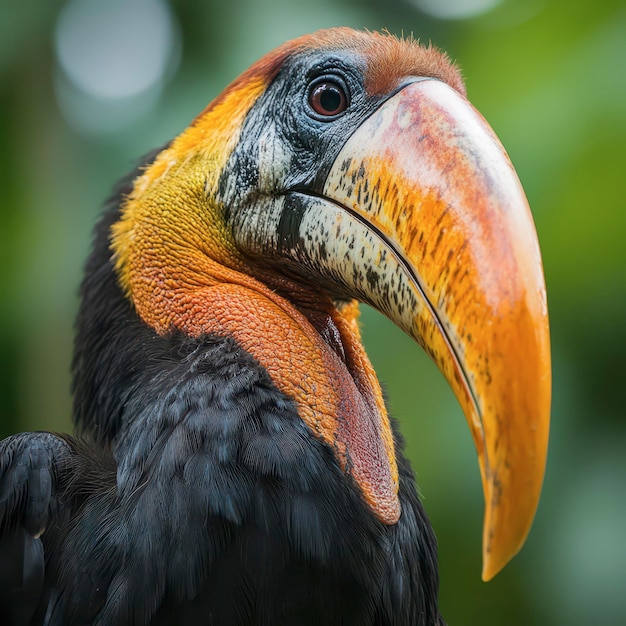 Photo vibrant toucan perched on a branch in tropical rainforest habitat