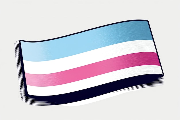 Photo vibrant trans flag design for lgbtq pride