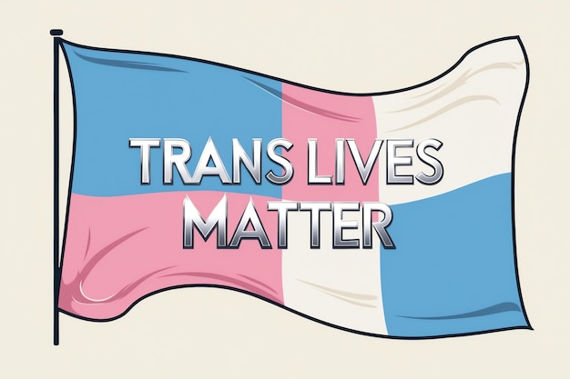 Photo vibrant trans flag design for lgbtq pride