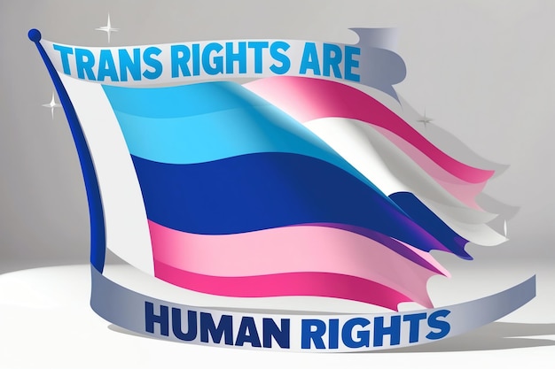 Photo vibrant trans flag design for lgbtq pride