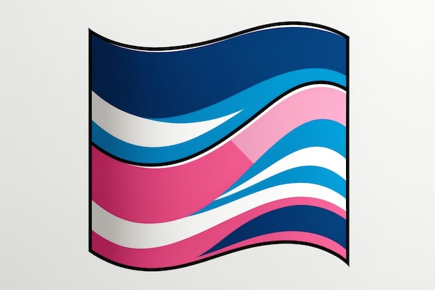 Vibrant Trans Flag Design for LGBTQ Pride