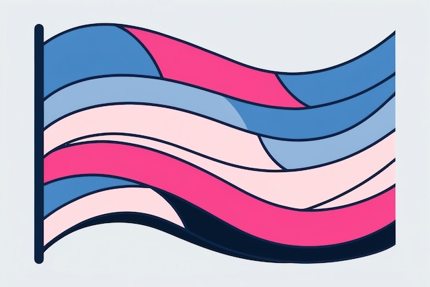 Photo vibrant trans flag design for lgbtq pride