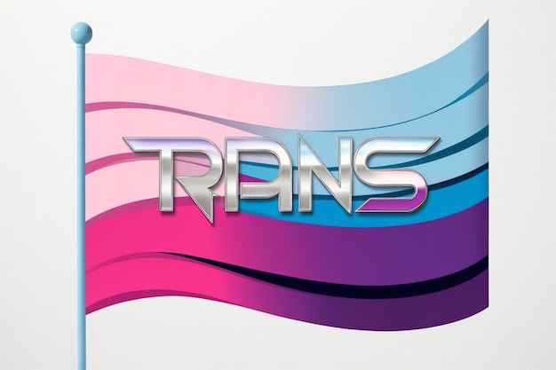 Photo vibrant trans flag design for lgbtq pride