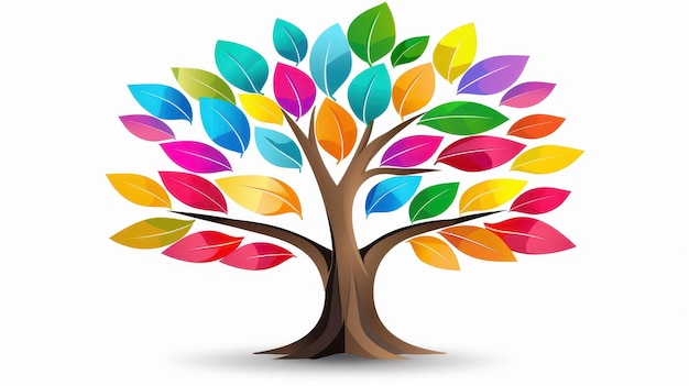 Vibrant tree art perfect for design projects