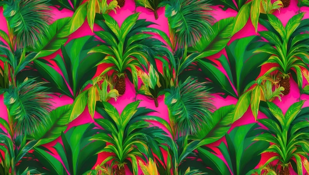 A vibrant tropical foliage pattern perfect for summerthemed designs