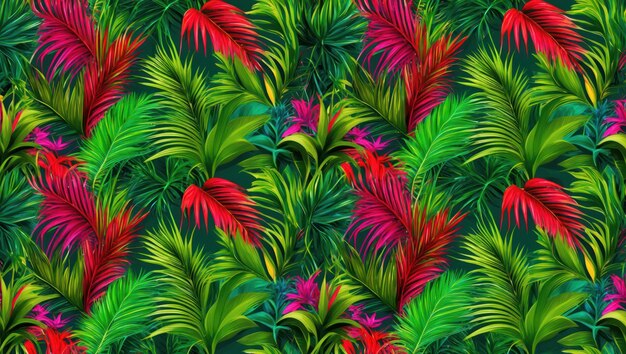 A vibrant tropical foliage pattern perfect for summerthemed designs