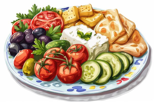 Photo vibrant turkish breakfast spread delight