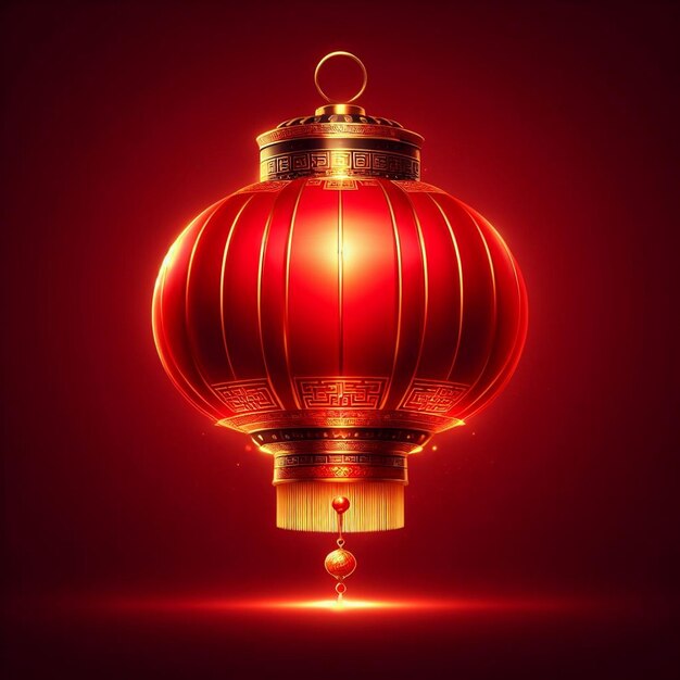 Vibrant unique Chinese lantern Chinese Glowing lantern beautiful red Chinese lantern