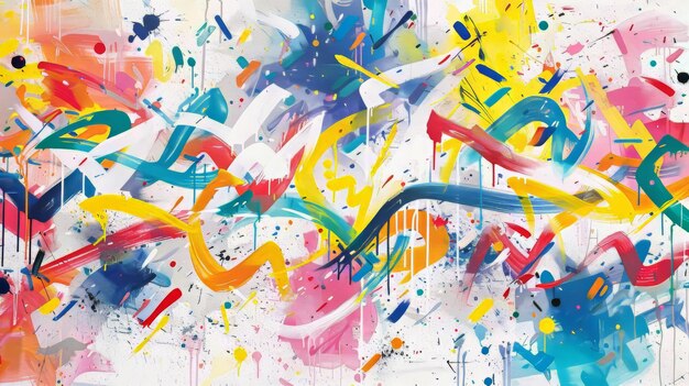 Photo vibrant urban graffiti art background for modern designs generative ai