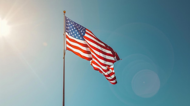 Vibrant USA Flag Background Celebrating American Heritage and Values