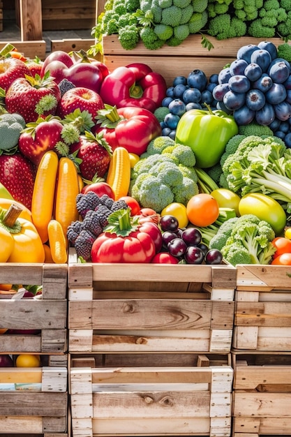 Vibrant Variety of Fresh Produce on Display